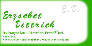 erzsebet dittrich business card